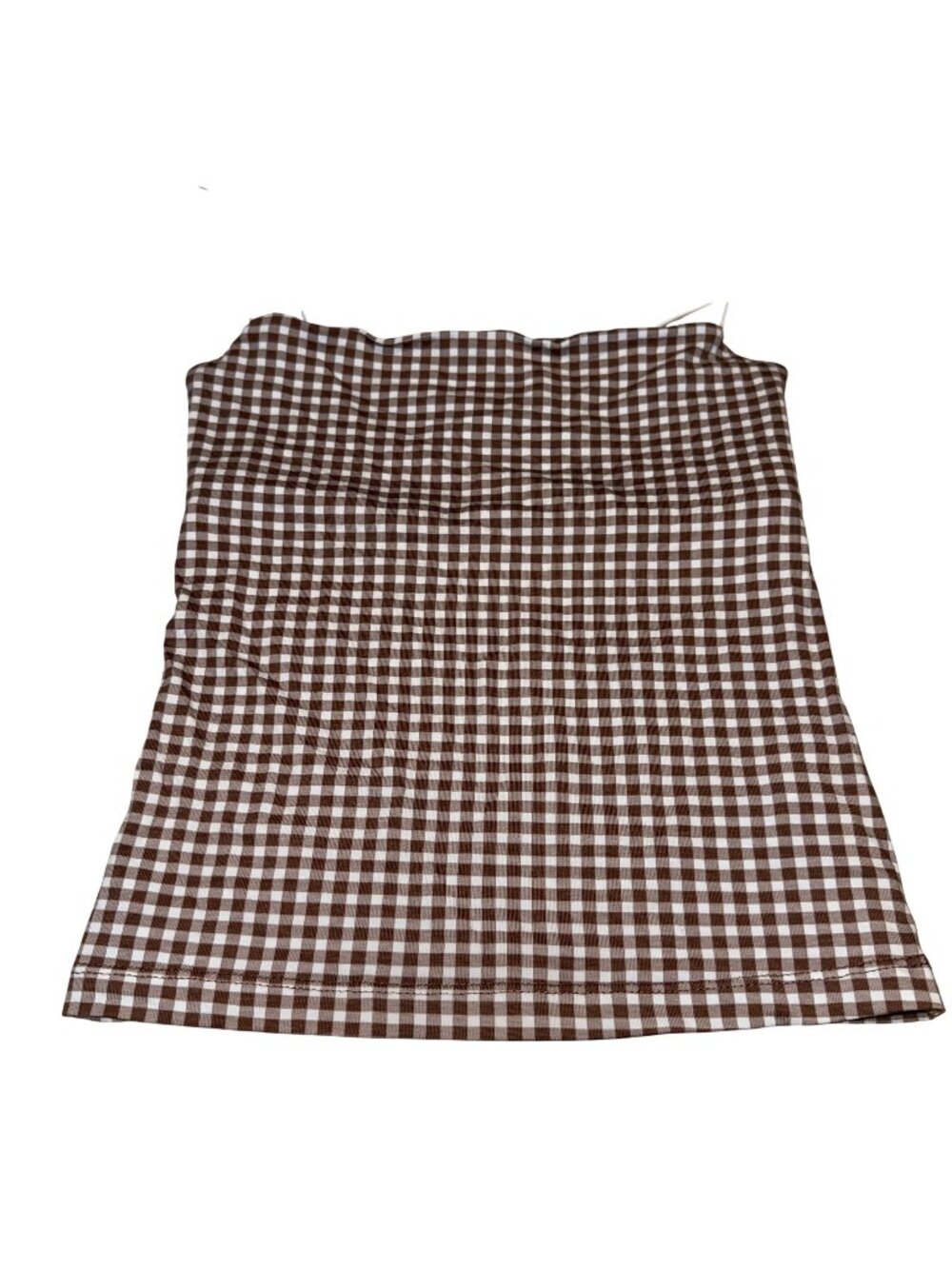 NWOT Buttercup Chloe Pony Brown White Gingham Print Tank Top Women's X-Small XS
